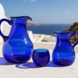 Glass Jug blue & Handmade Jug