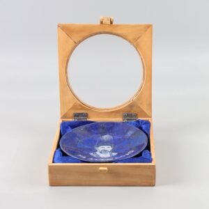 Lapis Lazuli Decorative Plate with Custom Photo or Name Engraving (with Gift Box)