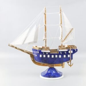 Lapis Lazuli Ship Model Decorative