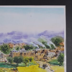 Girl Shepherd Watercolor Painting